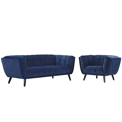 kitchen and dining room sets | CasaFoyer Bestow Performance Velvet Living Room Set | Wide Profile | Soft & Durable Upholstery | Button Tufting | Sturdy Wood Legs | Includes Sofa & Armchair | casafoyer.myshopify.com