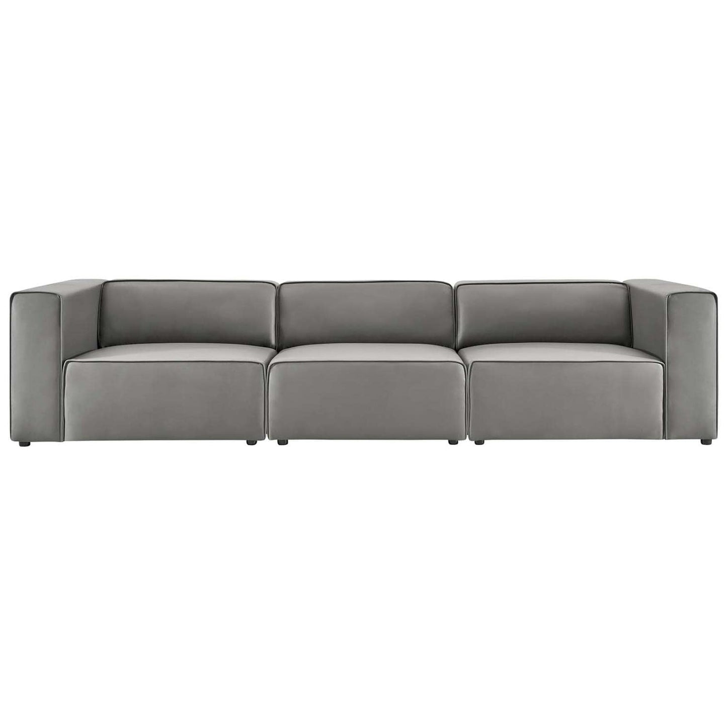 sofas | CasaFoyer Mingle Vegan Leather 3-Piece Sectional Sofa | Luxurious | Spacious | Comfortable | Stylish | Ideal for Modern Living Rooms | Gray | casafoyer.myshopify.com