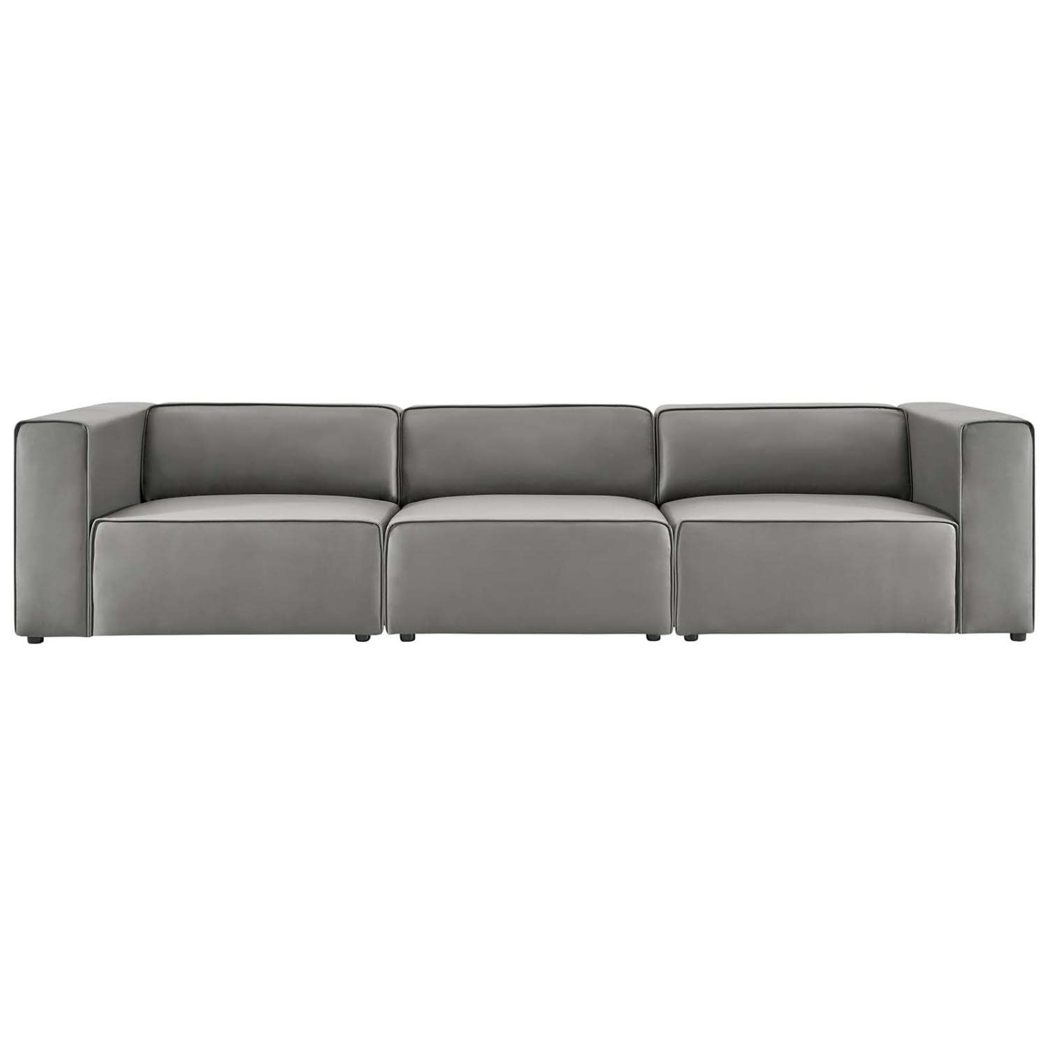 sofas | CasaFoyer Mingle Vegan Leather 3-Piece Sectional Sofa | Luxurious | Spacious | Comfortable | Stylish | Ideal for Modern Living Rooms | Gray | casafoyer.myshopify.com
