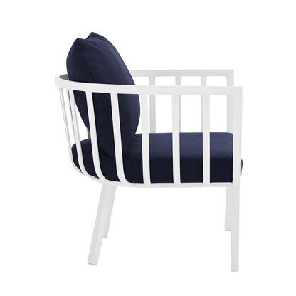 kitchen and dining room sets | CasaFoyer Riverside Outdoor Patio Aluminum Sofa Set | Coastal Design | UV-Resistant Cushions | Sturdy Frame | Scratch-Resistant Table | 5 Piece Set | casafoyer.myshopify.com