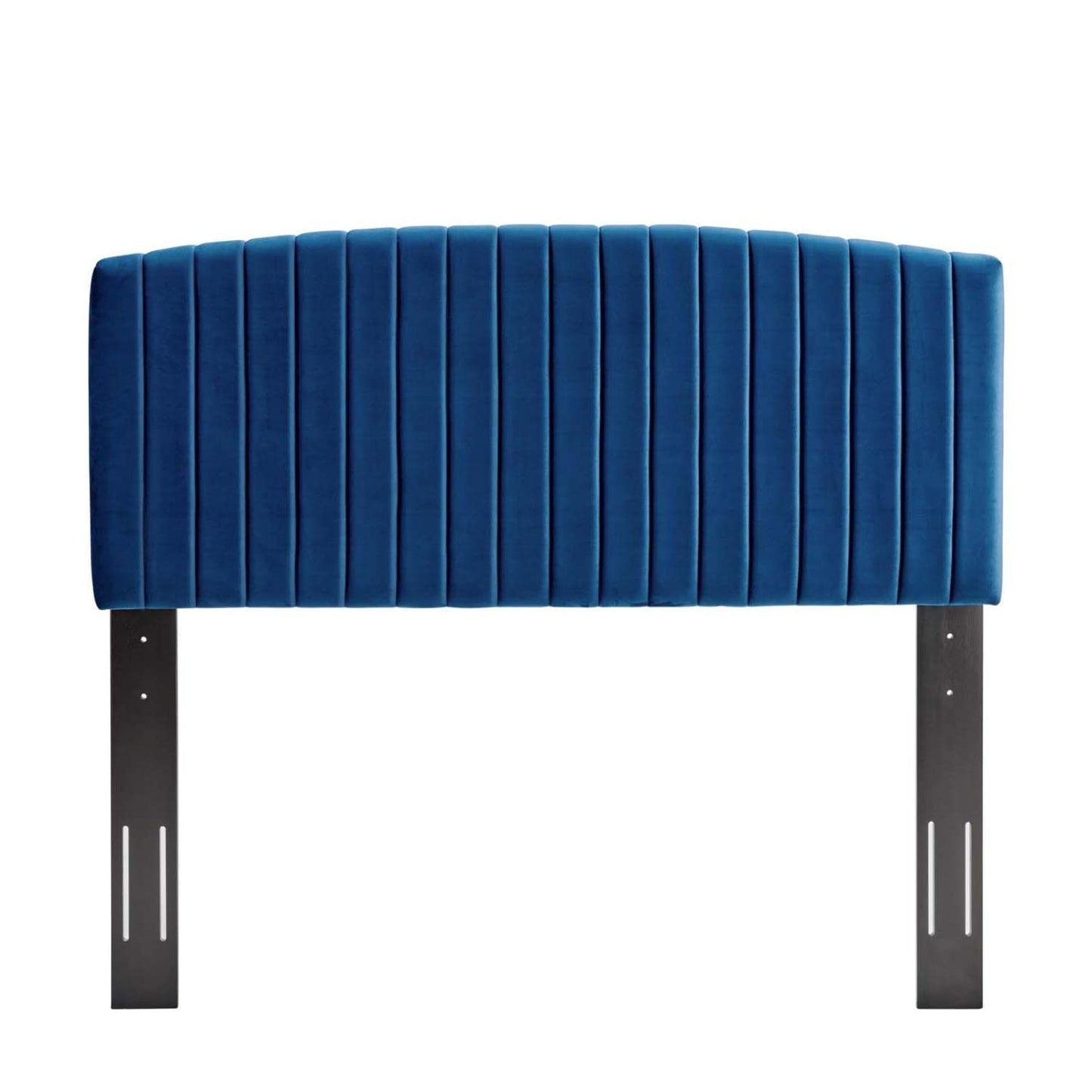 Bed | CasaFoyer Rebecca Twin Channel Tufted Performance Velvet Upholstered Headboard | Elegant, Durable, Customizable | Perfect for Guest, Teen, Kid Bedrooms | Navy | casafoyer.myshopify.com