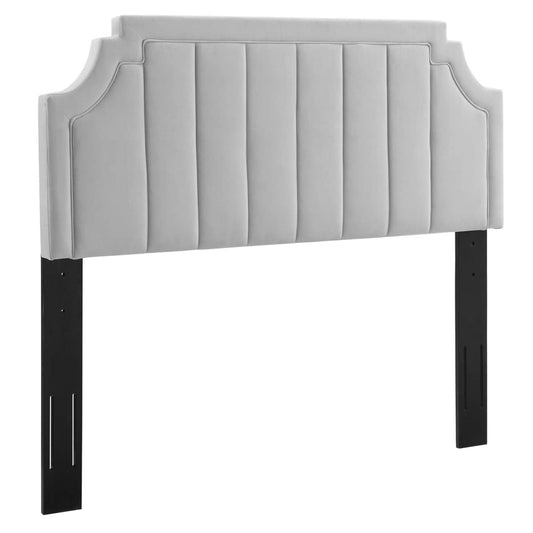 headboards | CasaFoyer Alyona Channel Tufted Performance Velvet Full/Queen Headboard | Glam Deco Style | Vintage Modern Elegance | Stain-Resistant | Soft Upholstery | Comfortable Support | Three Mounting Positions | Assembly Required | casafoyer.myshopify.com