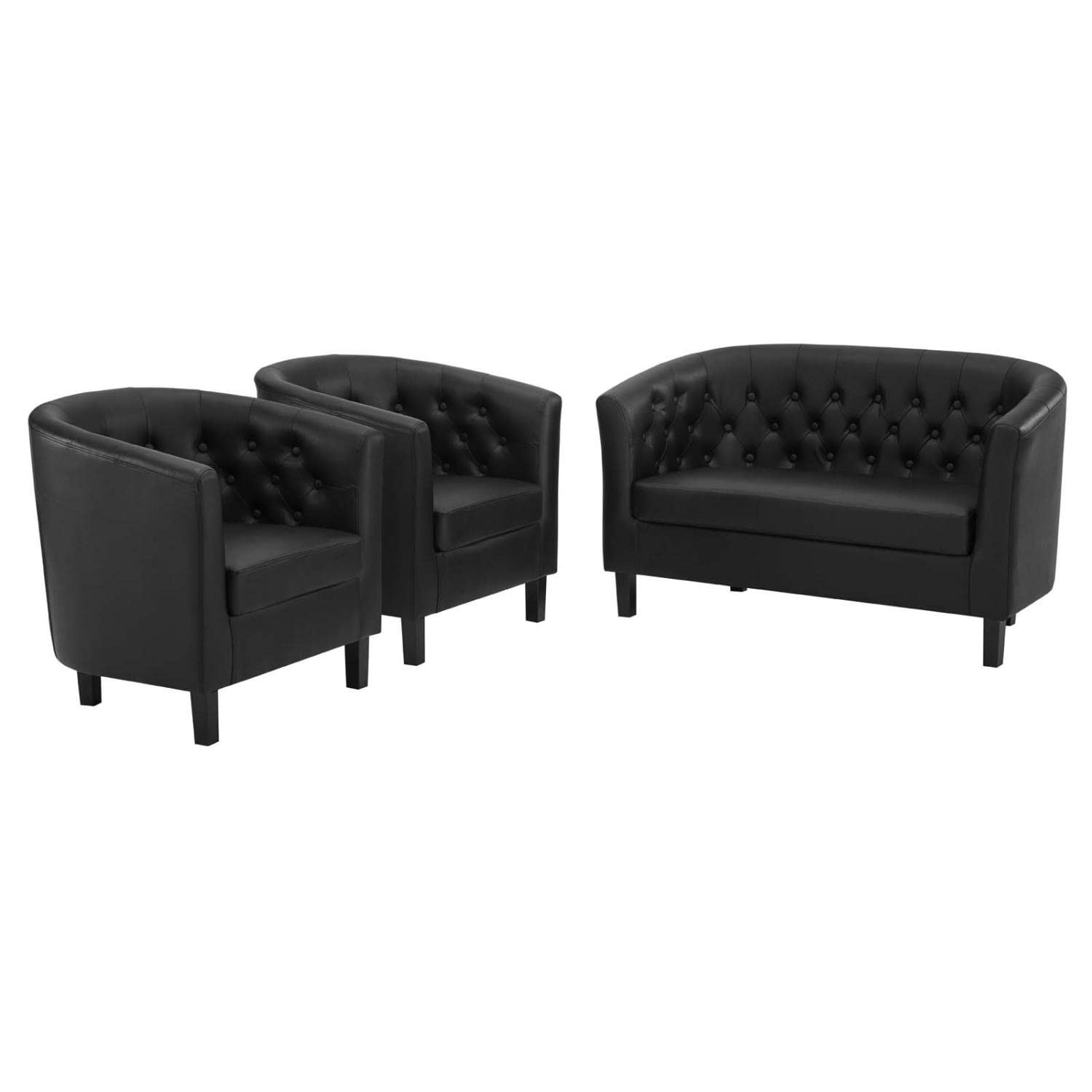 kitchen and dining room sets | CasaFoyer Prospect Collection | Loveseat & Armchair Set - Timeless Elegance with a Modern Touch | Chesterfield Design | Button Tufting | Faux Leather Upholstery | Comfortable & Captivating Lounging Experience | casafoyer.myshopify.com