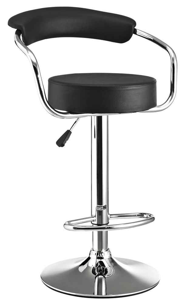 barstools | CasaFoyer Comfortable | Retro Diner Bar Stool | Thick Cushion | Upholstered Backrest | Chrome Finish | Set of 1 | casafoyer.myshopify.com