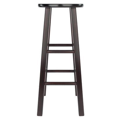 STOOL_SEATING | CasaFoyer  Wood Element Bar Stool Set | Polished Espresso Finish | Solid Wood Construction | 220lbs Weight Capacity | 8 Crossbars for Stability | Versatile Design | Perfect for Kitchen or Den | casafoyer.myshopify.com