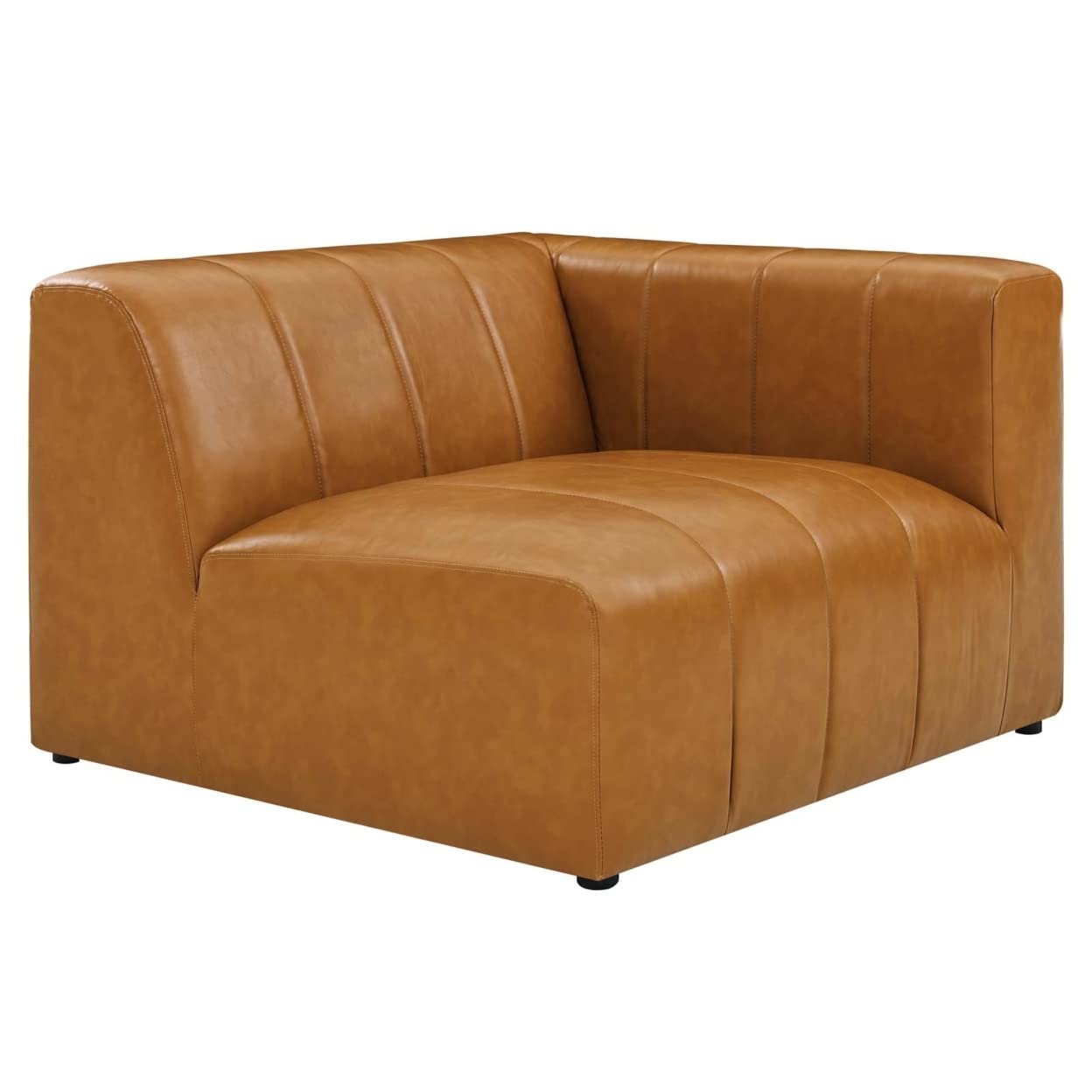 sofas | CasaFoyer Bartlett Vegan Leather 4-Piece Sectional Sofa | Cozy Lounge Set | Tufted Design | Optimal Comfort | Tan | casafoyer.myshopify.com