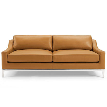 sofas | CasaFoyer Harness 83.5 Leather Sofa | Soft Upholstery | Foam Cushions | Stainless Steel Frame | Modern & Timeless Design | Removable Cushions | 900 lbs Weight Capacity | casafoyer.myshopify.com