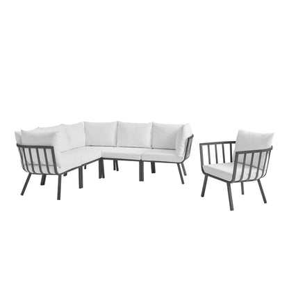 kitchen and dining room sets | CasaFoyer Riverside Outdoor Patio Aluminum Sectional Set | Coastal Style | UV-Resistant Cushions | Powder-Coated Frame | Upgrade Your Outdoor Space! | casafoyer.myshopify.com