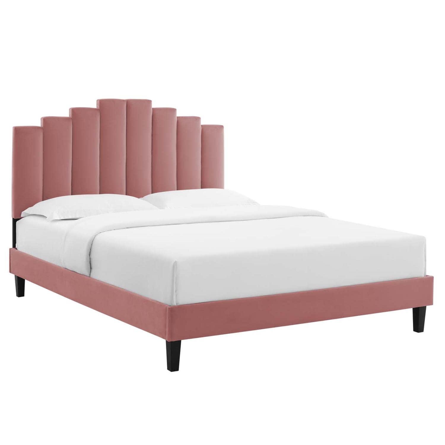 adjustable bed bases | CasaFoyer Elise Performance Velvet King Platform Bed | Opulent Elegance | Art Deco Style | Stain-Resistant | Memory Foam Compatible | 800 lbs Weight Capacity | casafoyer.myshopify.com