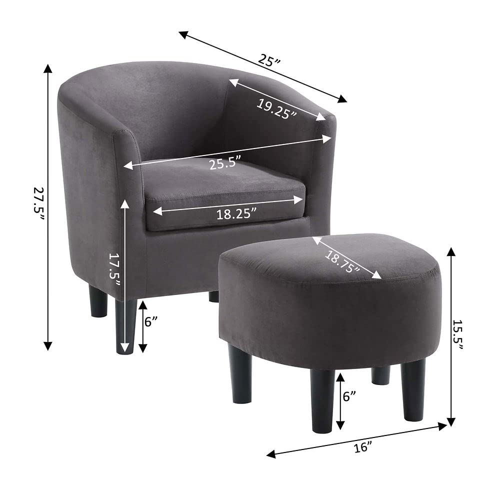 Chair | Take a Seat Churchill Accent Chair with Ottoman | Ultimate Comfort & Style | Sturdy Frame | High-Density Foam | Easy Maintenance | CasaFoyer | casafoyer.myshopify.com