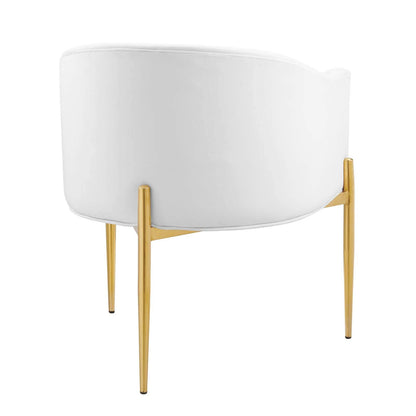 home office desk chairs | CasaFoyer Savour Tufted Performance Velvet Accent Armchair | Opulent Design | Stain-Resistant | Cozy Seat | Chrome Gold Legs | Dining, Living, Bedroom, Office | 300 lbs Capacity | casafoyer.myshopify.com
