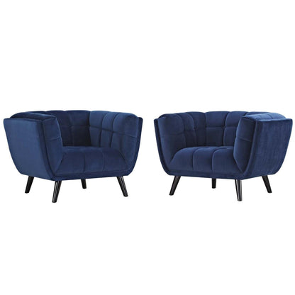 kitchen and dining room sets | CasaFoyer Bestow Performance Velvet Armchair Set | Luxurious | Stain-Resistant | Comfortable | Button Tufted | Black Legs | Home Decor | Mid-Century | Modern Farmhouse | Contemporary | 2 Piece Set | casafoyer.myshopify.com