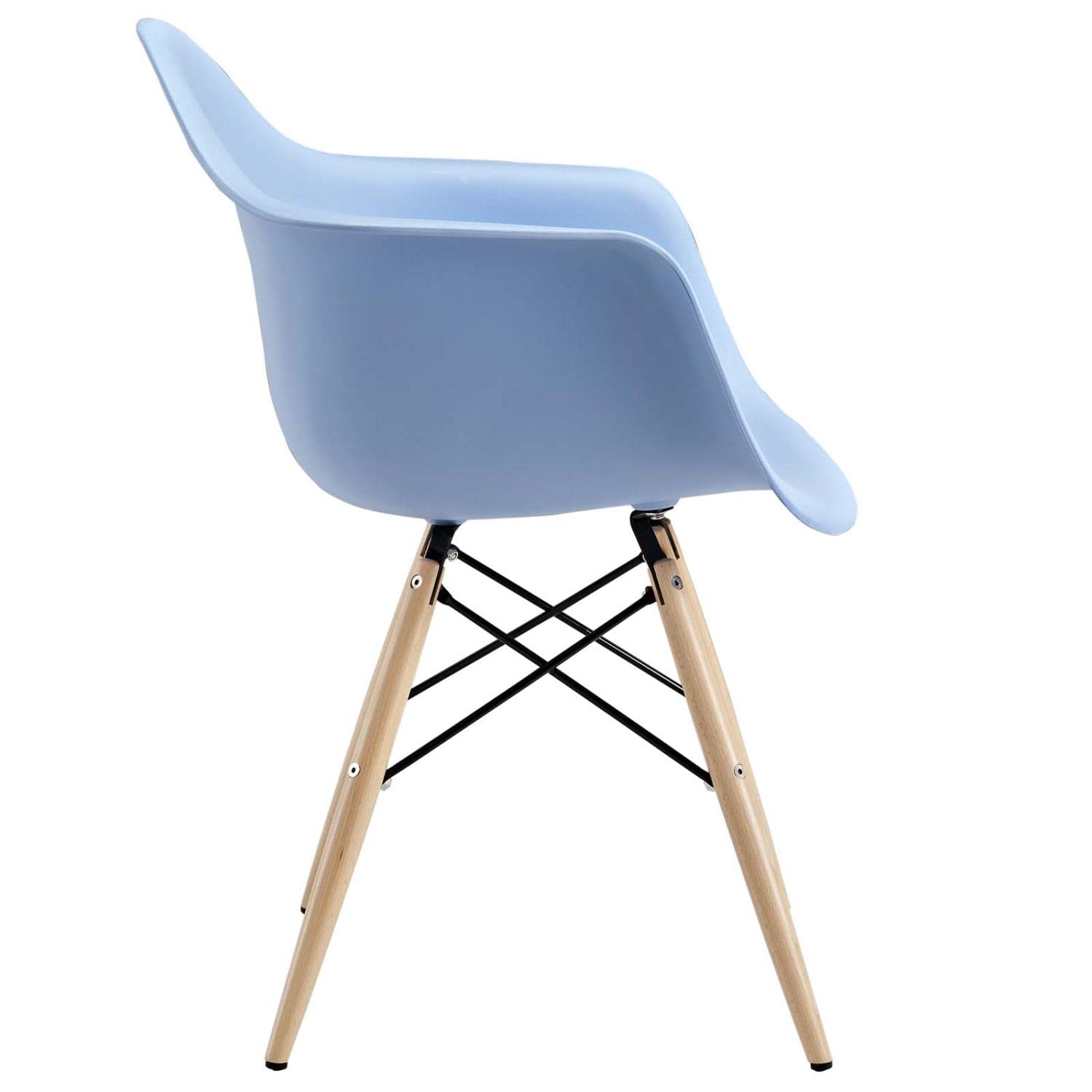Sofa & chair Sets | Wood Pyramid Armchair | Molded Plastic Seat | Sturdy Solid Wood Base | Comfortable & Versatile | Enhance Room Aesthetics | 1 Chair | casafoyer.myshopify.com