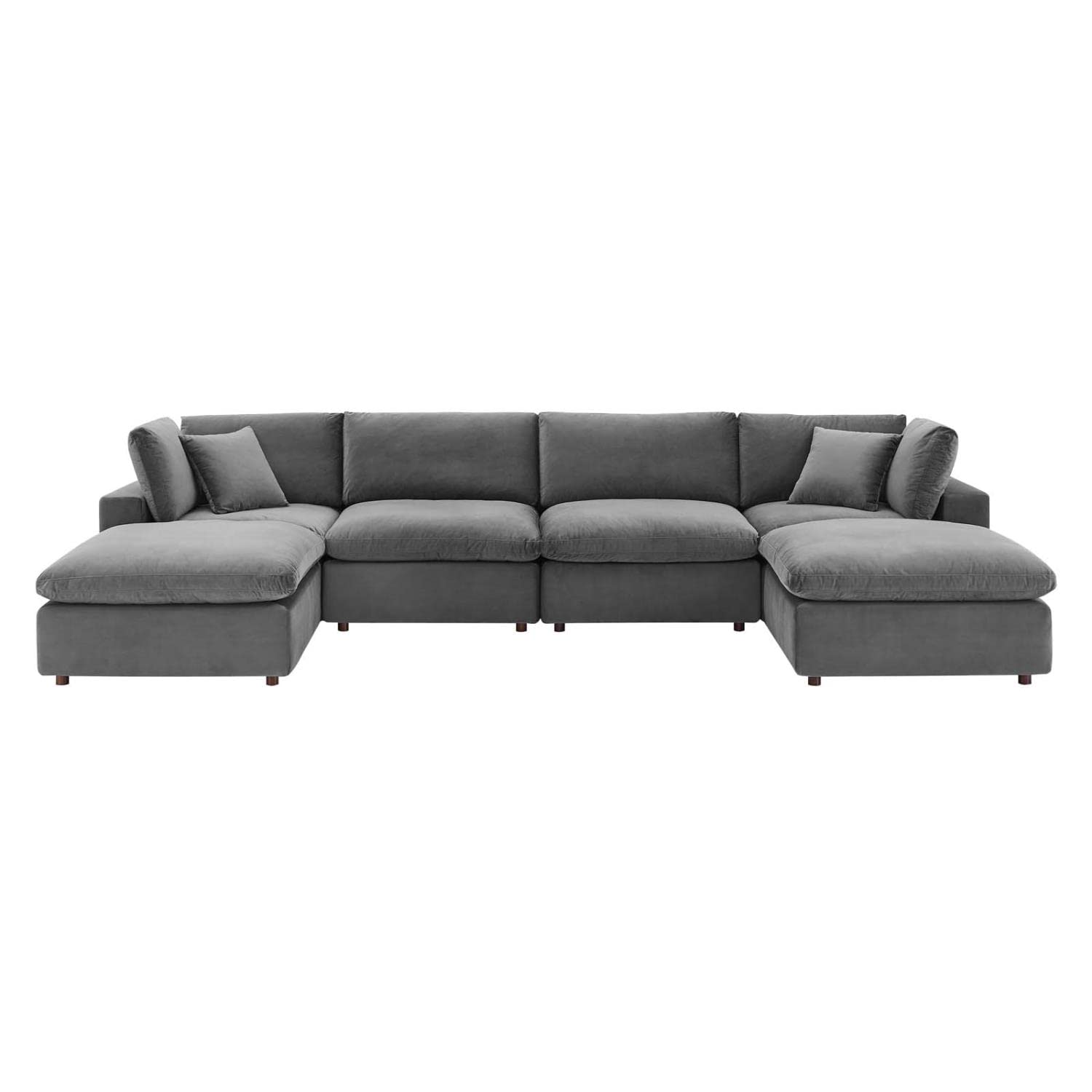 kitchen and dining room sets | CasaFoyer Commix | Luxurious 6-Piece Sectional Sofa | Stain-Resistant Velvet | Solid Wood Construction | Foam Padded Cushions | Down Feather Cushions | Gray | casafoyer.myshopify.com