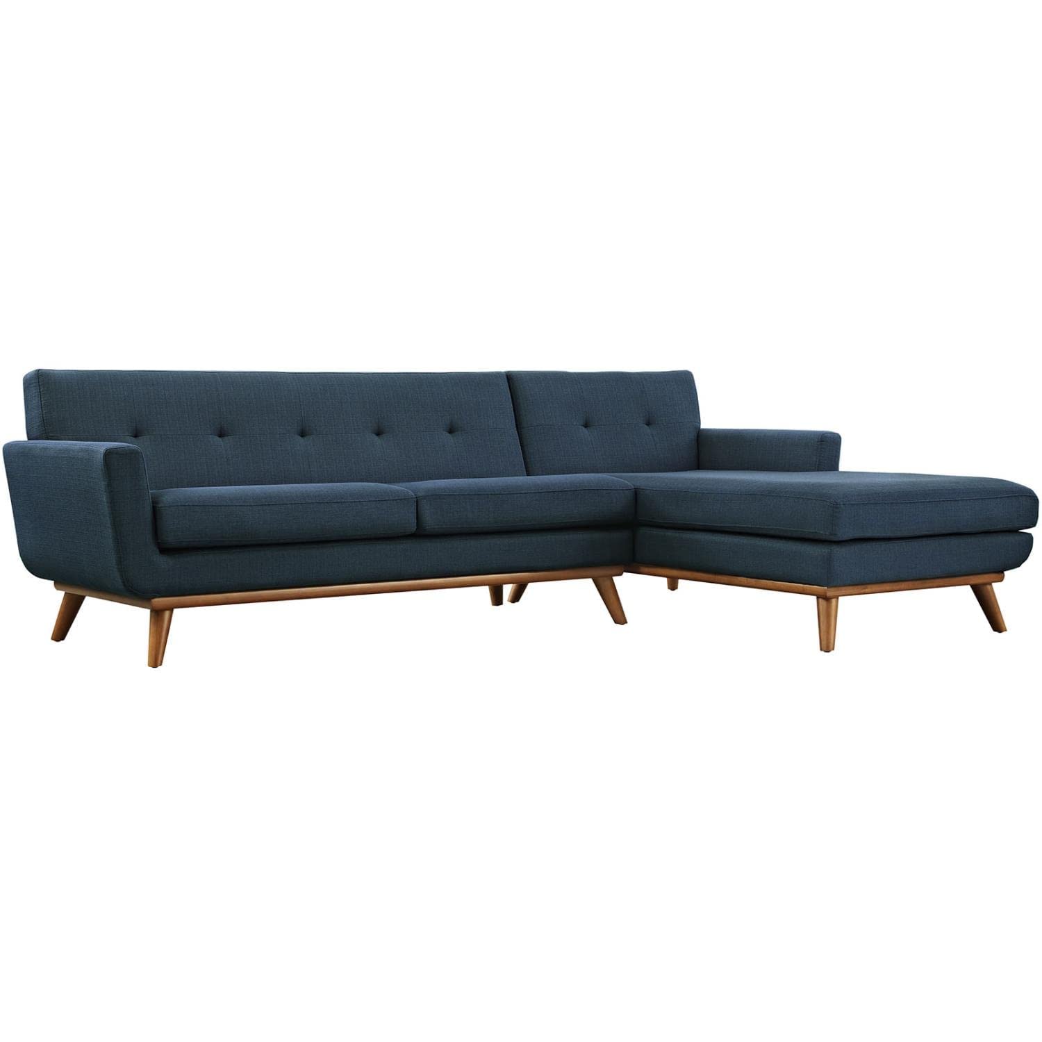 sofas | Engage Living Room Set | Curved Design | Dual Cushions | Button Detail | Sturdy Frame | Includes Loveseat & Chaise | casafoyer.myshopify.com