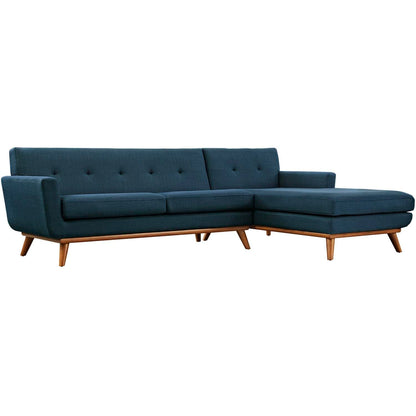 sofas | Engage Living Room Set | Curved Design | Dual Cushions | Button Detail | Sturdy Frame | Includes Loveseat & Chaise | casafoyer.myshopify.com