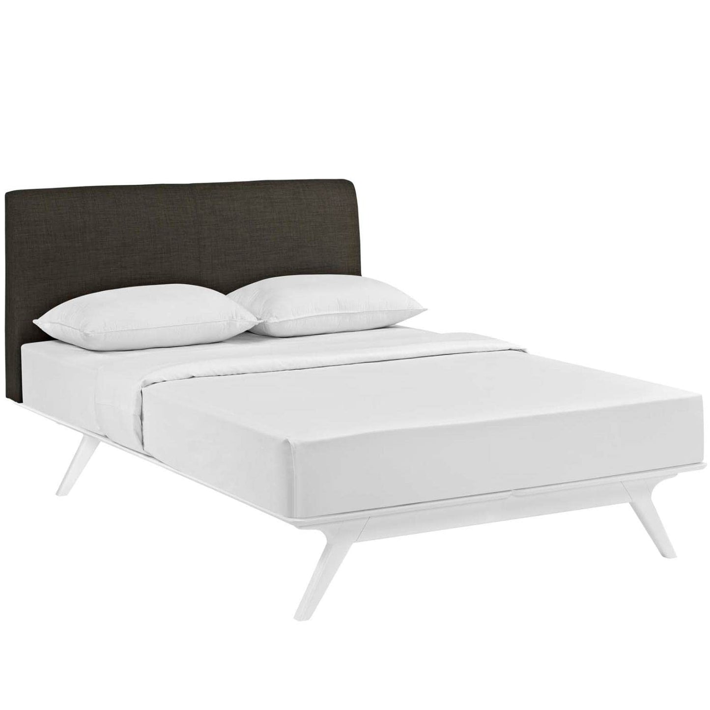 adjustable bed bases | CasaFoyer Tracy Queen Size Platform Bed | White | Durable MDF | Open Design | Foam Padded Headboard | Assembly Required | Boxspring-Free Sleep Experience | casafoyer.myshopify.com