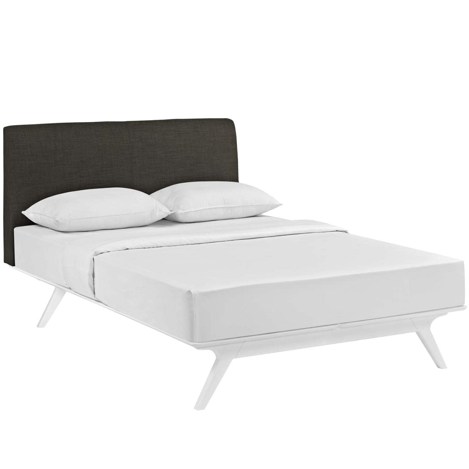 adjustable bed bases | CasaFoyer Tracy Queen Size Platform Bed | White | Durable MDF | Open Design | Foam Padded Headboard | Assembly Required | Boxspring-Free Sleep Experience | casafoyer.myshopify.com