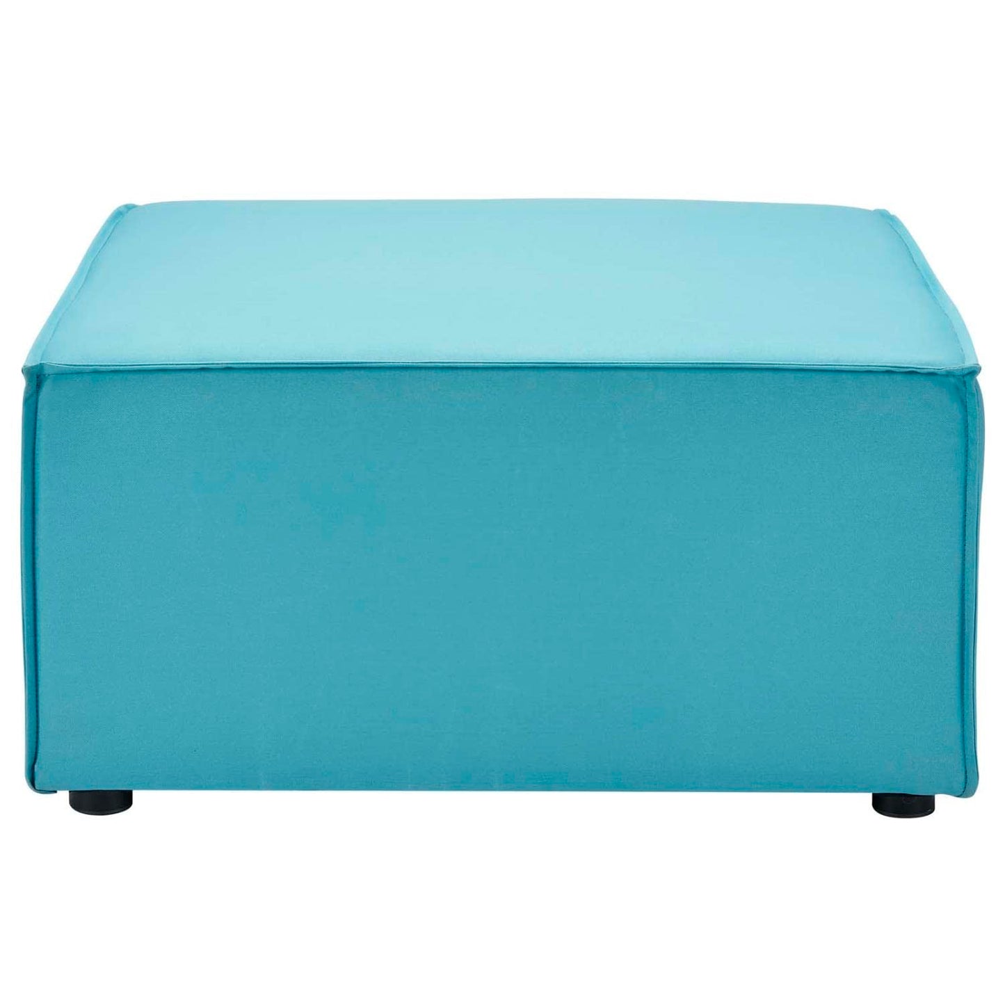 executive chairs | CasaFoyer Outdoor Patio Saybrook Upholstered Sectional Sofa Ottoman - Turquoise | Weather-Resistant | French Piping | Aluminum Frame | 300 lbs Capacity | casafoyer.myshopify.com