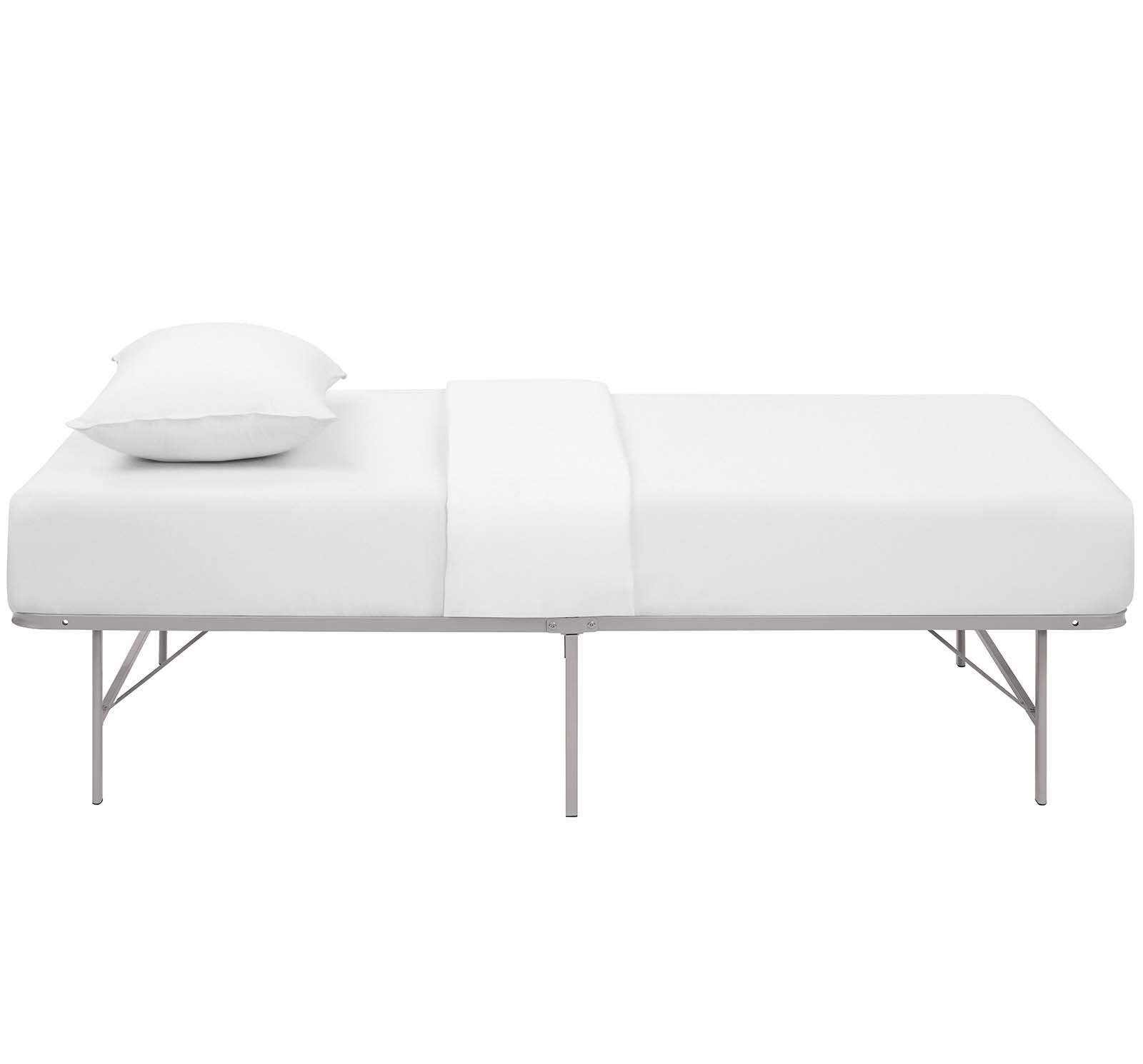 Bed | CasaFoyer Horizon Metal Bed Frame | Durable Stainless Steel | 14 Clearance | 1300 lbs Weight Capacity | Foldable | No Box Spring Needed | Non-Marking Foot Caps | Compatible with Memory Foam, Spring, Latex, Hybrids | Twin Size | casafoyer.myshopify.com