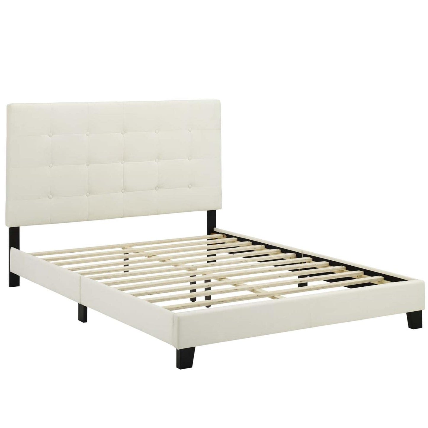 Bed | CasaFoyer Melanie Twin Platform Bed | Sleek Design | Button Tufting | Stain-Resistant Velvet | Wood Slat Support | 800 lbs Weight Capacity | casafoyer.myshopify.com