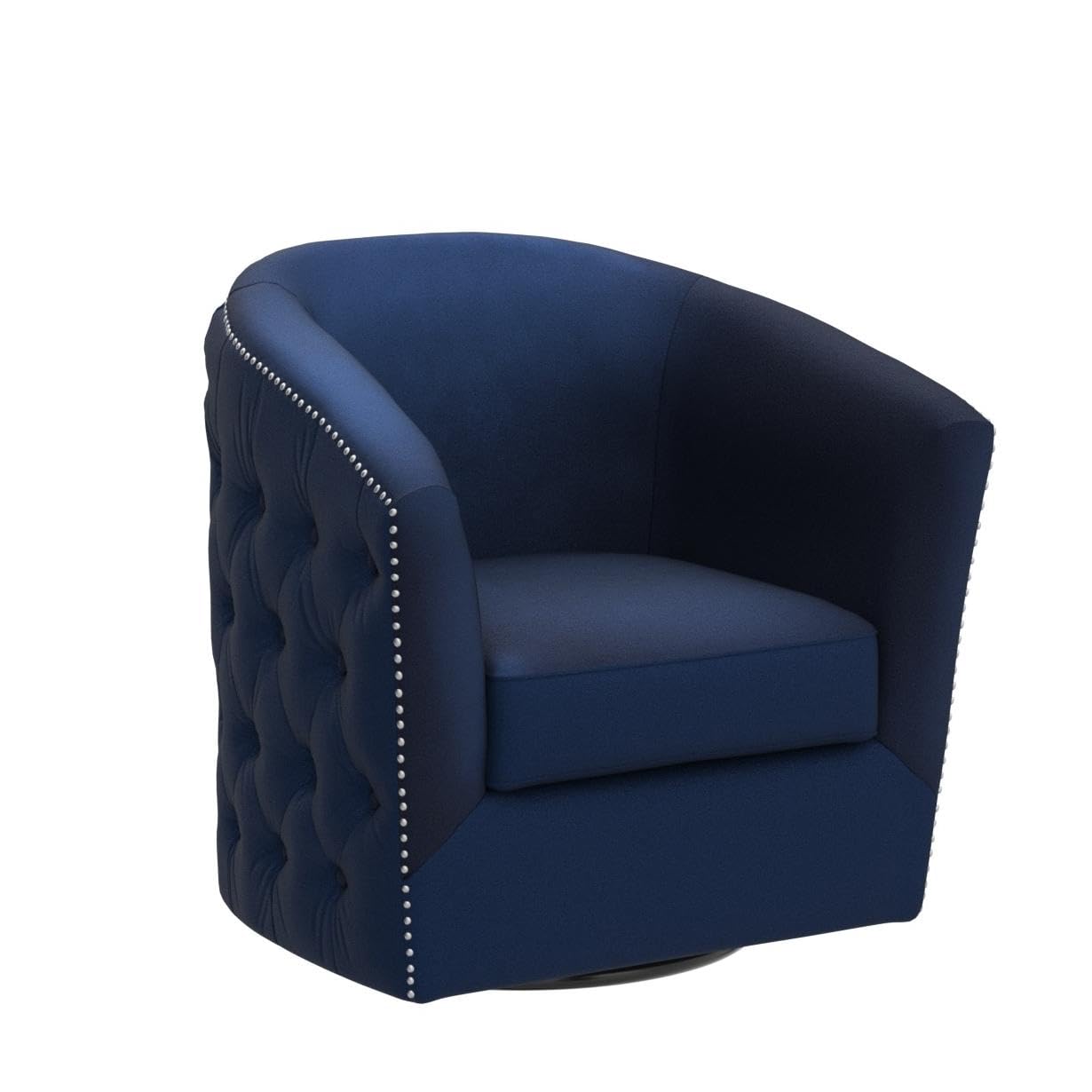 home office desk chairs | CasaFoyer Rogue Performance Velvet Swivel Armchair | Versatile | Comfortable | Luxurious Seating | Living Room, Lounge, Entryway | Navy | casafoyer.myshopify.com