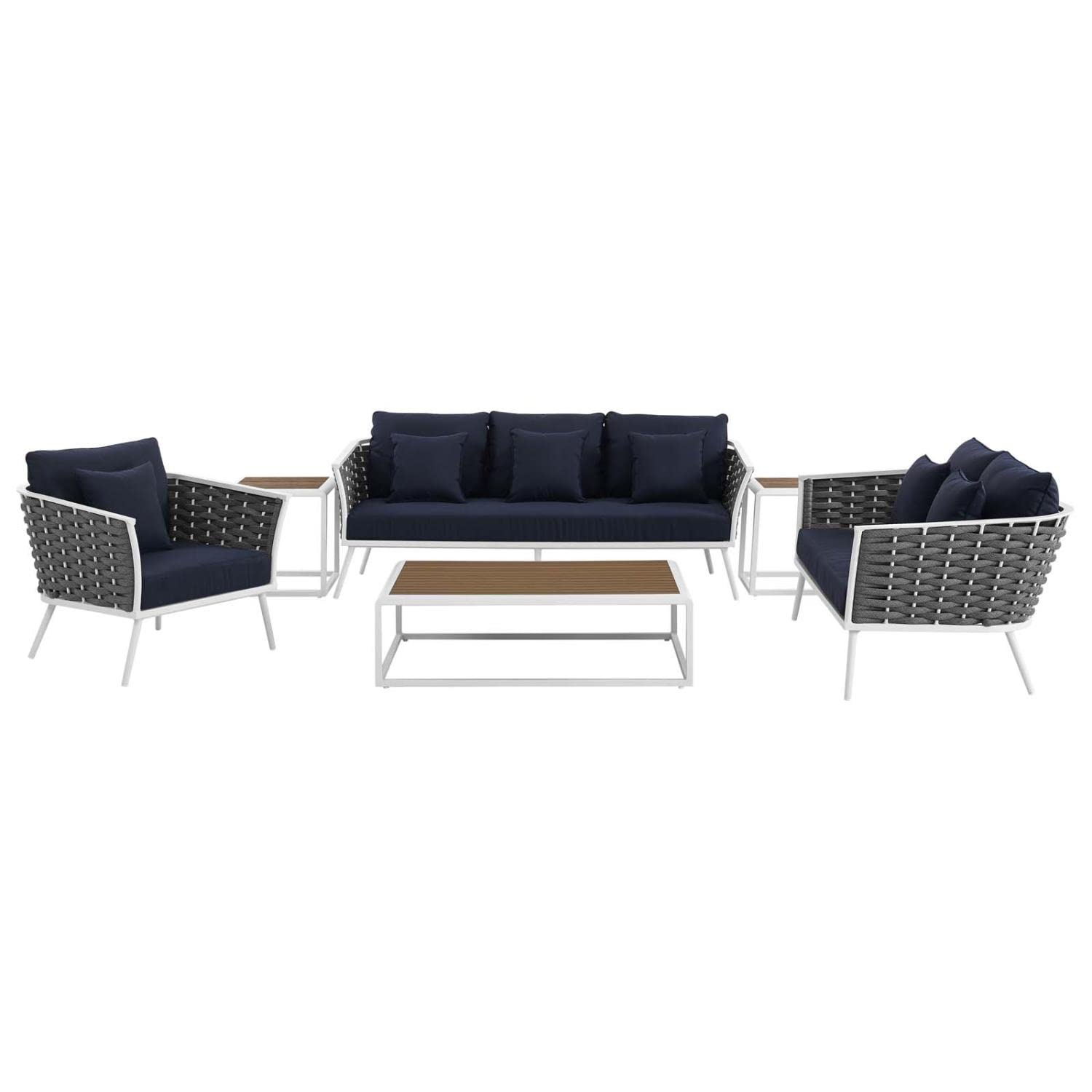 kitchen and dining room sets | CasaFoyer Stance Outdoor Collection | Modern Design | Aluminum Frame | Waterproof Cushions | 6-Piece Set | Enjoy the Weather in Style! | casafoyer.myshopify.com