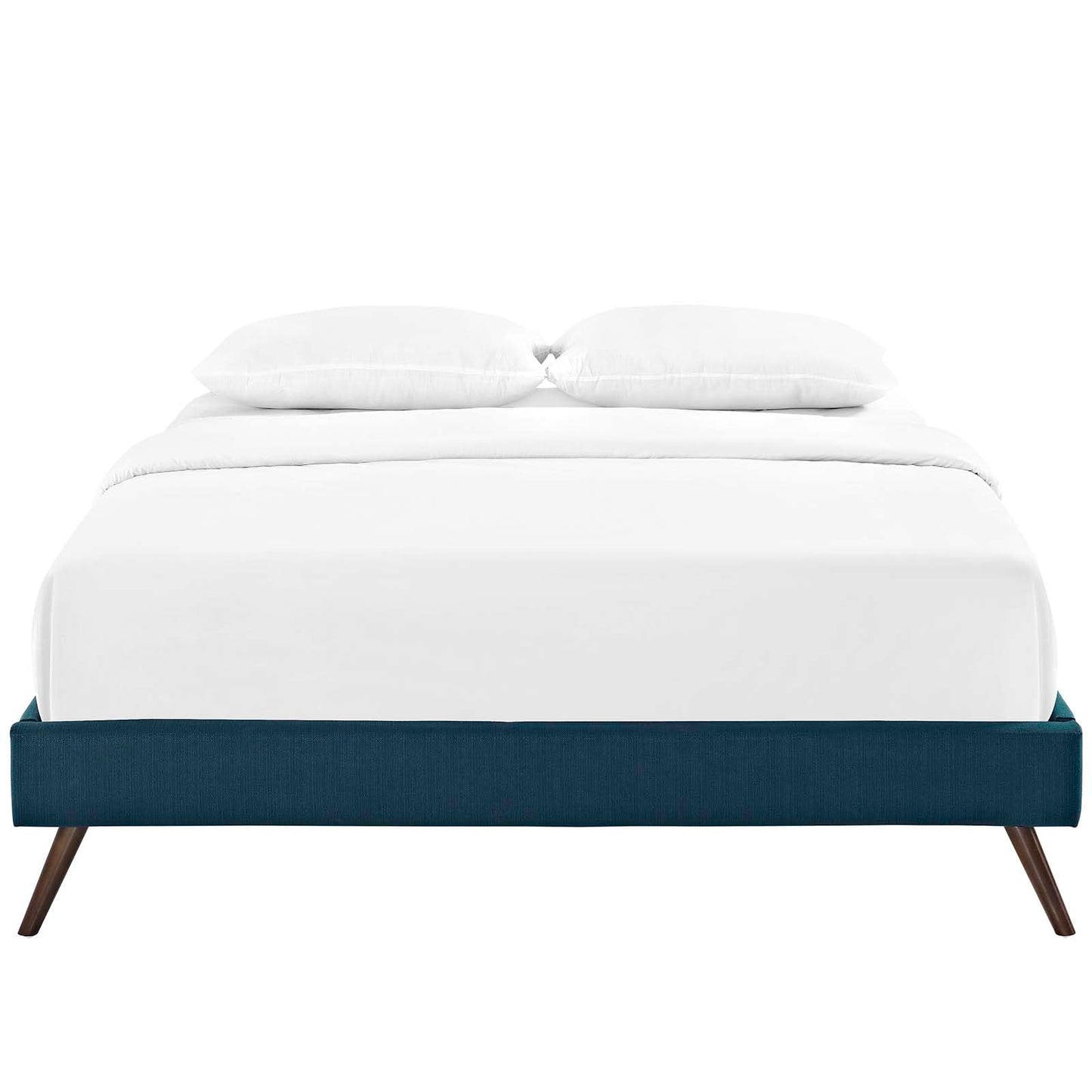 Bed | CasaFoyer Loryn Platform Bed | Solid Wood Frame | Polyester Upholstery | Slat Support System | No Box Spring Needed | Compatible with Memory Foam Mattresses | Stylish Headboard Options | Ideal for Modern Bedrooms | casafoyer.myshopify.com