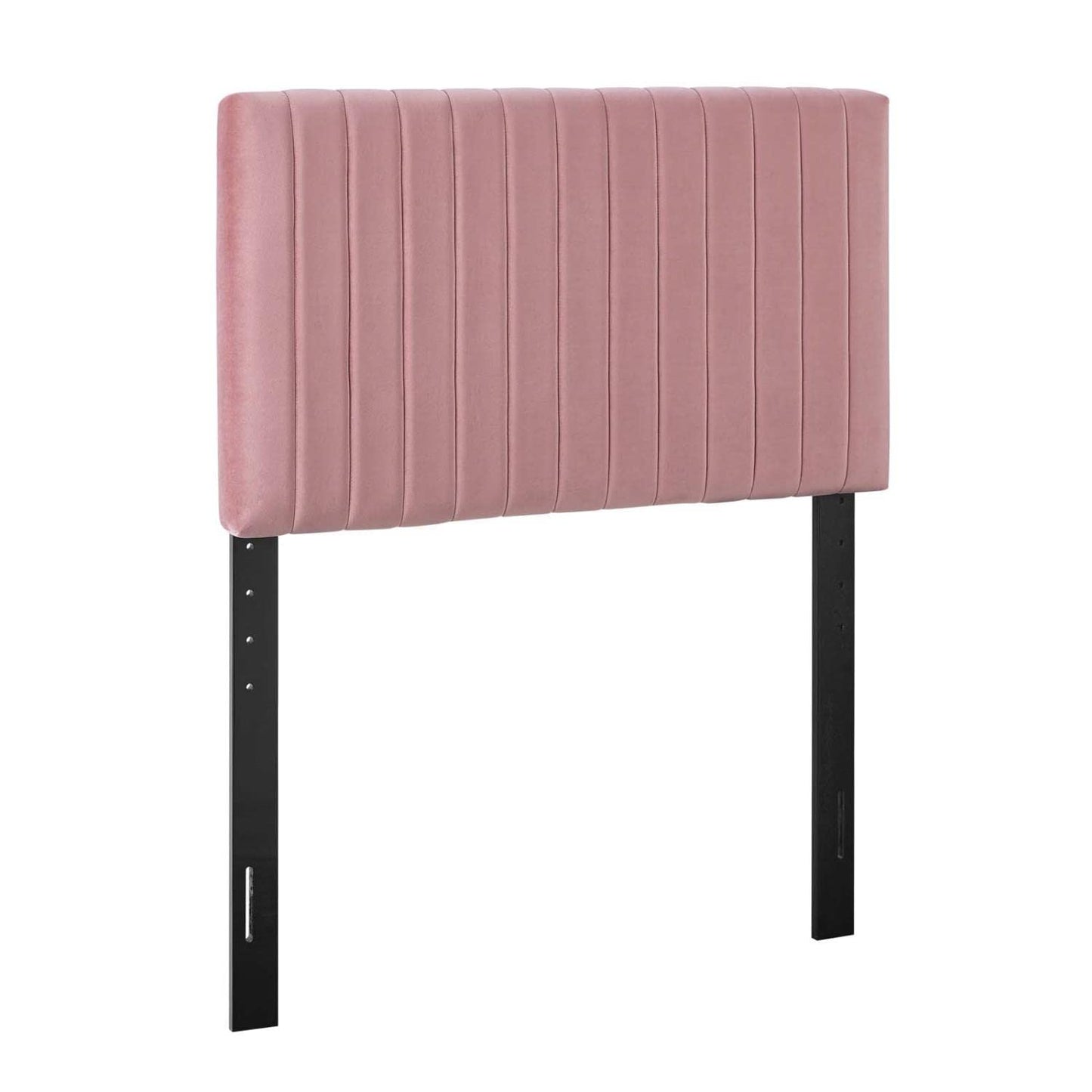 headboards | CasaFoyer Keira Twin Headboard | Luxurious Velvet | Channel Tufting | Stain-Resistant | Solid Wood Frame | Upgrade Your Bedroom or Dorm | Dusty Rose | casafoyer.myshopify.com