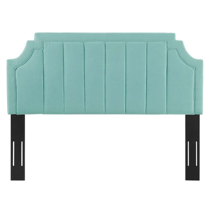 headboards | CasaFoyer Alyona Channel Tufted Performance Velvet King/California King Headboard | Glam Deco Style | Vintage Modern Elegance | Soft Stain-Resistant Velvet | Adjustable Fit | Easy Assembly | casafoyer.myshopify.com