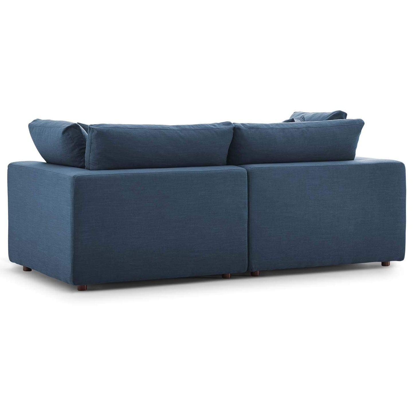 sofas | CasaFoyer Commix Plush Comfort Sectional Sofa Set | Ultimate Relaxation | Polyester & Linen Fabric | Solid Wood Construction | Cotton & Down Cushions | Azure | casafoyer.myshopify.com