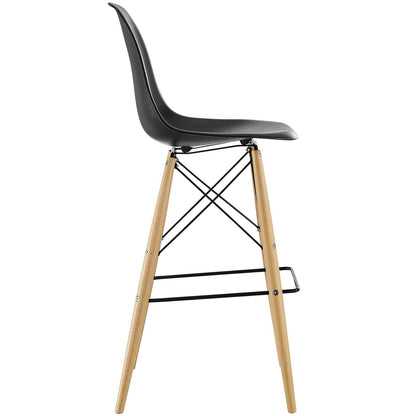 barstools | CasaFoyer Wood Pyramid Dining Side Bar Stool Set of 2 | Durable Molded Plastic Top | Solid Wood Legs | Foot Caps | Scratch Prevention | casafoyer.myshopify.com