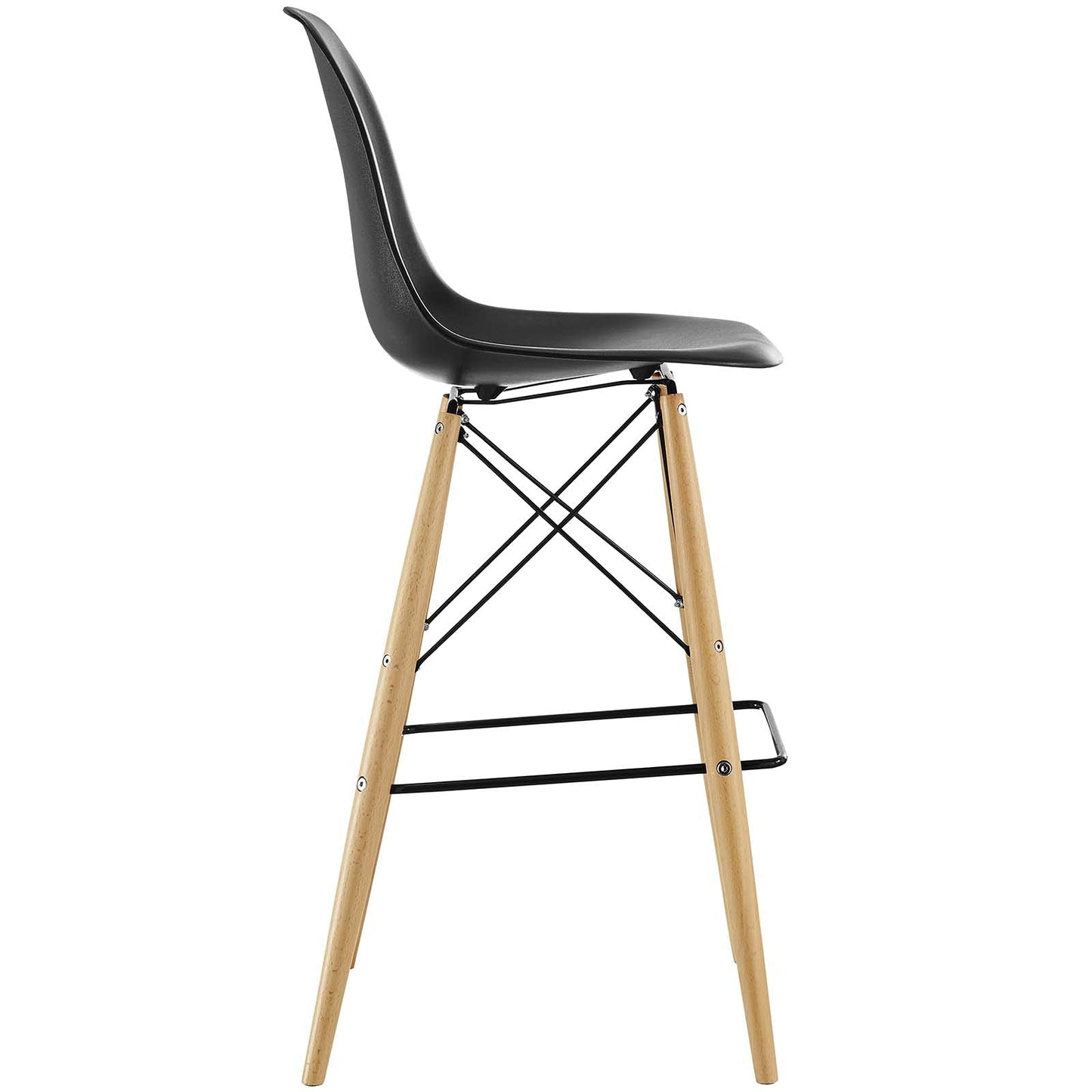 barstools | Wood Pyramid Dining Side Bar Stool | Timeless Design | Sturdy Molded Plastic Top | Solid Wood Legs | Ideal for Bar Seating | casafoyer.myshopify.com