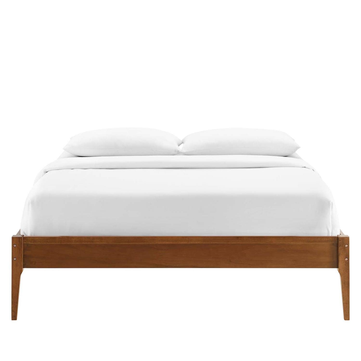 bed frames | CasaFoyer June King Platform Bed | Mid-Century Design | Durable Wood Frame | No Box Spring Needed | Walnut Finish | casafoyer.myshopify.com