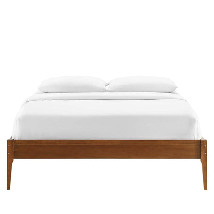 bed frames | CasaFoyer June King Platform Bed | Mid-Century Design | Durable Wood Frame | No Box Spring Needed | Walnut Finish | casafoyer.myshopify.com