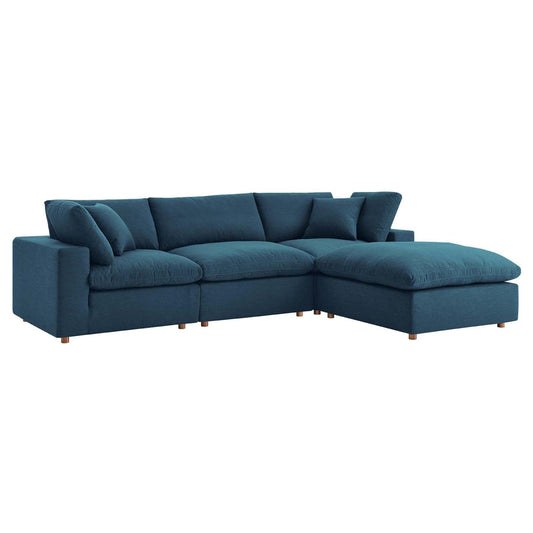 kitchen and dining room sets | CasaFoyer Commix Living Room Set | Luxurious & Inviting Sectional Sofa | Comfortable & Stylish | Soft Polyester & Linen Fabric | Solid Wood Construction | Perfect for Modern Homes | Includes Armless Chair, Ottoman, & Corner Chairs | Azure | casafoyer.myshopify.com