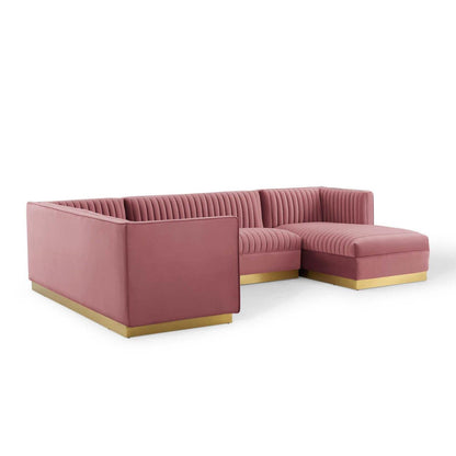 kitchen and dining room sets | CasaFoyer Sanguine Channel Tufted Performance Velvet Living Room Sectional Sofa Collection | Retro Modern Design | Stain-Resistant | Ultimate Comfort & Support | Gold Stainless Steel Base | 3-Piece Furniture Set | casafoyer.myshopify.com
