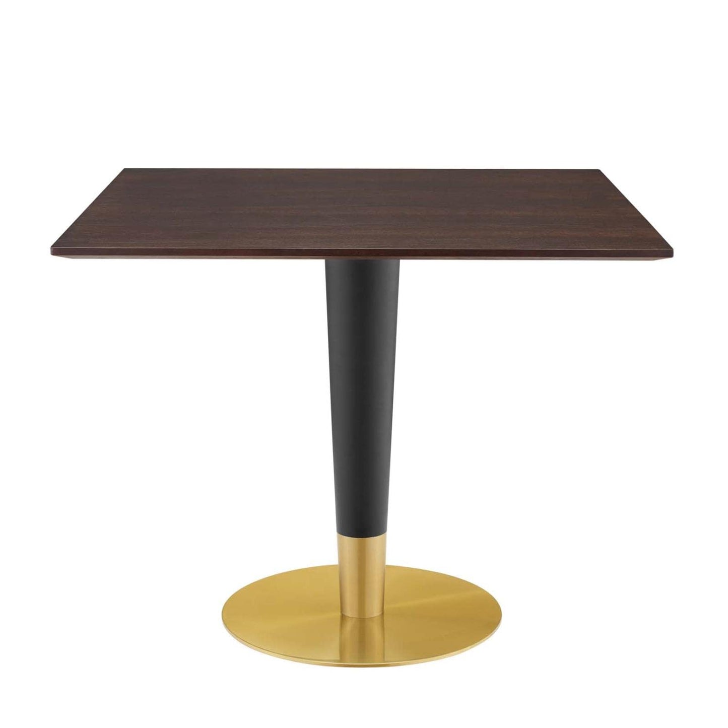 patio dining tables | CasaFoyer Zinque Dining Table | Modern Mid-Century Design | Black & Gold Base | MDF Wood Grain Veneer | Non-Marking Ring | Easy to Clean | casafoyer.myshopify.com