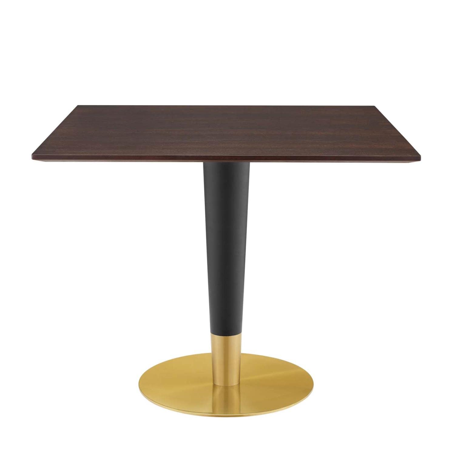 patio dining tables | CasaFoyer Zinque Dining Table | Modern Mid-Century Design | Black & Gold Base | MDF Wood Grain Veneer | Non-Marking Ring | Easy to Clean | casafoyer.myshopify.com