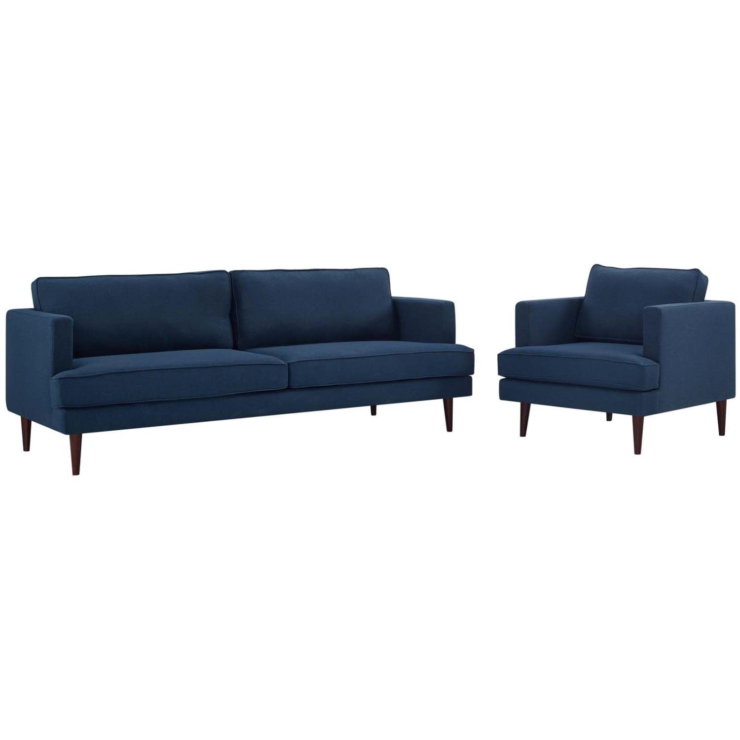 kitchen and dining room sets | CasaFoyer Agile Sofa & Armchair Set | Versatile & Stylish | Mid-Century, Contemporary, Modern | Removable Machine-Washable Covers | Blue | casafoyer.myshopify.com