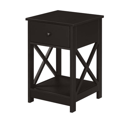 TABLE | Ergode Oxford 1 Drawer End Table with Shelf | Versatile & Functional | Contemporary Design | Durable MDF Construction | Easy to Maintain | Expand your Collection | casafoyer.myshopify.com