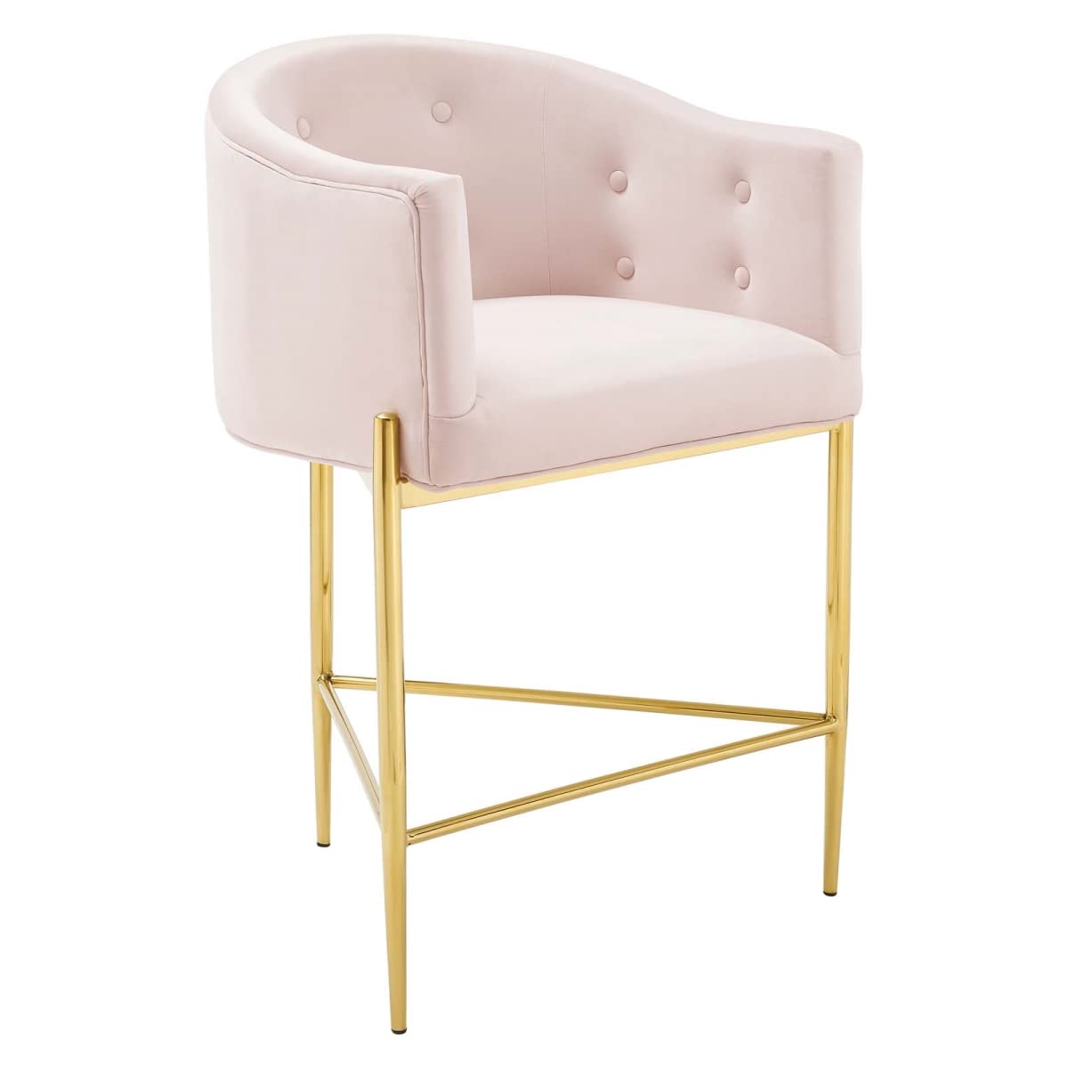 barstools | CasaFoyer Savour Tufted Performance Velvet Counter Stool | Elegant & Comfortable | Stain-Resistant | Chrome Gold Frame | 26H Seat Height | 300 lbs Capacity | casafoyer.myshopify.com