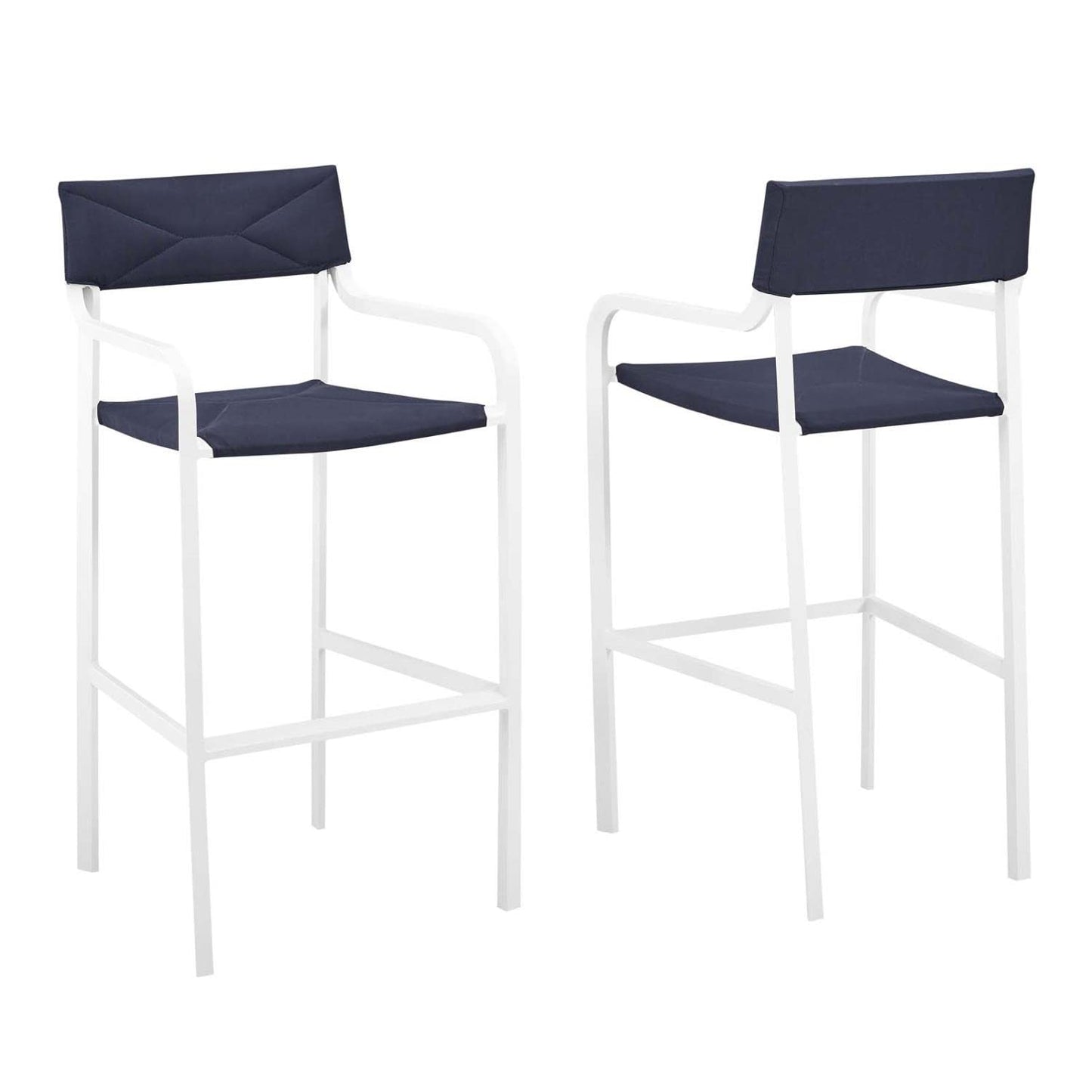 home office desk chairs | CasaFoyer Raleigh Outdoor Patio Dining Bar Stool Set of 2 | Sleek & Minimalist Design | All-Weather UV Resistant Fabric | Stackable & Compact Storage | 300 lbs Weight Capacity | casafoyer.myshopify.com