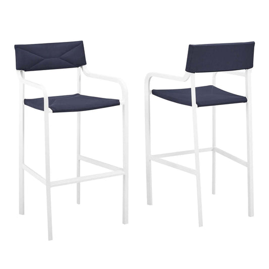 home office desk chairs | CasaFoyer Raleigh Outdoor Patio Dining Bar Stool Set of 2 | Sleek & Minimalist Design | All-Weather UV Resistant Fabric | Stackable & Compact Storage | 300 lbs Weight Capacity | casafoyer.myshopify.com