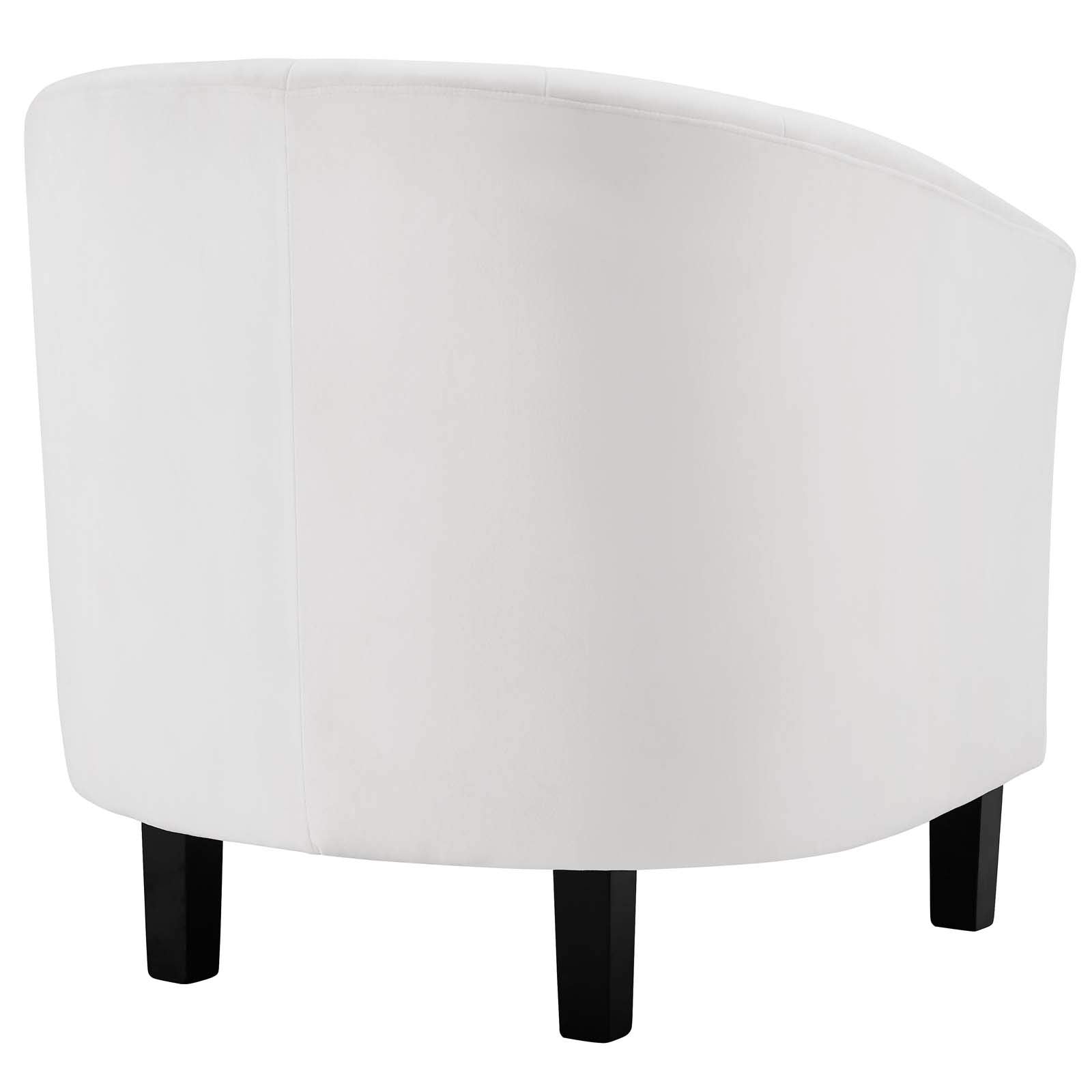 home office desk chairs | CasaFoyer Prospect Performance Velvet Armchair Set of 2 | Stain-Resistant | Channel Tufted | Retro Modern Design | Comfortable & Stylish | White | casafoyer.myshopify.com