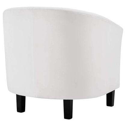 home office desk chairs | CasaFoyer Prospect Performance Velvet Armchair Set of 2 | Stain-Resistant | Channel Tufted | Retro Modern Design | Comfortable & Stylish | White | casafoyer.myshopify.com