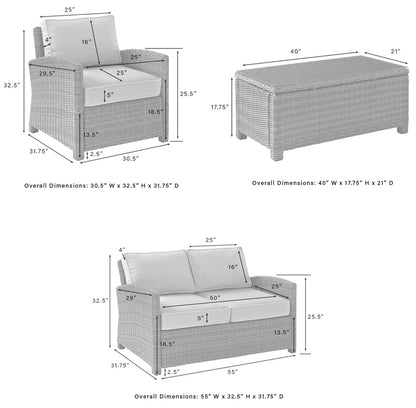 Chair | CasaFoyers Bradenton Collection | Outdoor Wicker Seating Set | Navy Cushions | Loveseat, Arm Chairs & Glass Top Table | casafoyer.myshopify.com