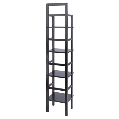 coffee tables | Ergode Aiden Narrow Baker's Rack | Antique Tuscan Design | Compact & Versatile | Solid Wood | Coffee Finish | 4 Shelves | Easy Assembly | casafoyer.myshopify.com