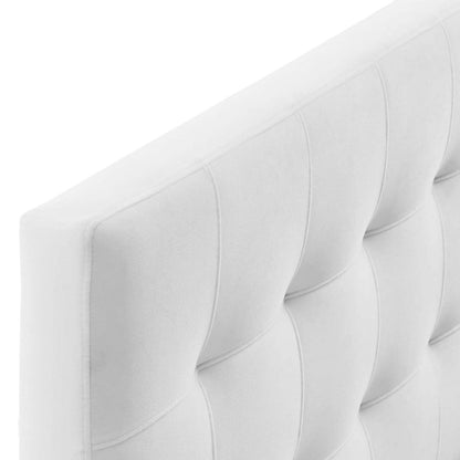 headboards | CasaFoyer Lily Queen Biscuit Tufted Performance Velvet Headboard | Classic Elegance & Modern Luxury | Stain-Resistant & Comfortable | White | casafoyer.myshopify.com
