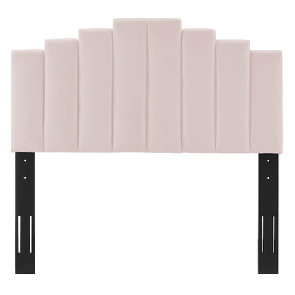 headboards | CasaFoyer Noelle Performance Velvet King/California King Headboard | Opulent Art Deco Style | Stain-Resistant Fabric | Adjustable Height | Pink | casafoyer.myshopify.com